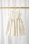 Rust Linen Tie-Strap Dress